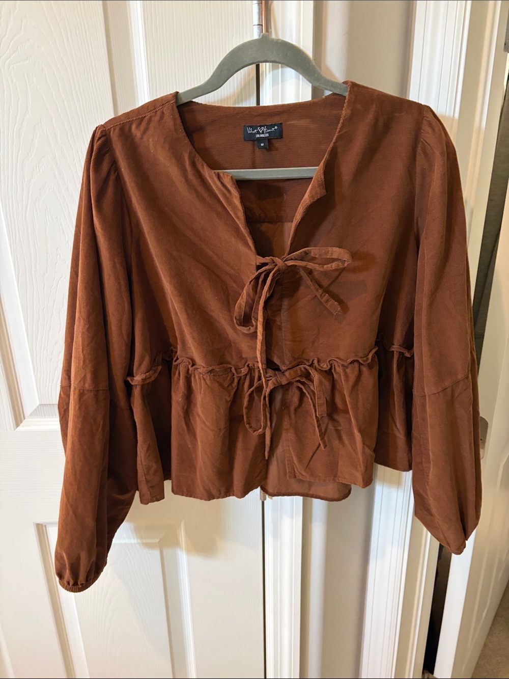 Velvet Heart Rust Tie-Front